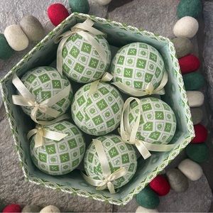 Vintage Mod 70s Christmas Tree Ball Ornaments Set of 14